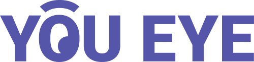 3 - Logo for thesis project YouEye logo in purple text with curved accent above the letter O