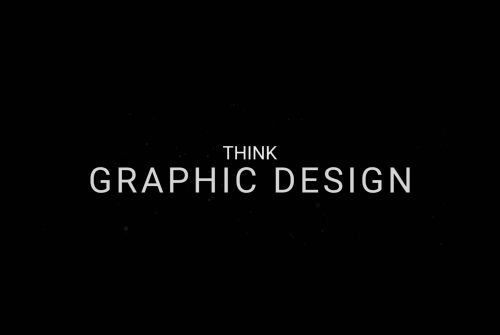 L-Wei_Thesis_1_Title_opening Think Graphic Design text on black background with geometric line pattern - minimalist design concept banner